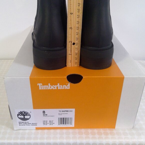 BRAND NEW Timberland Brimfield Mid Chelsea Boots Size 8 TB 0A2PBB W02 Black - Picture 7 of 8